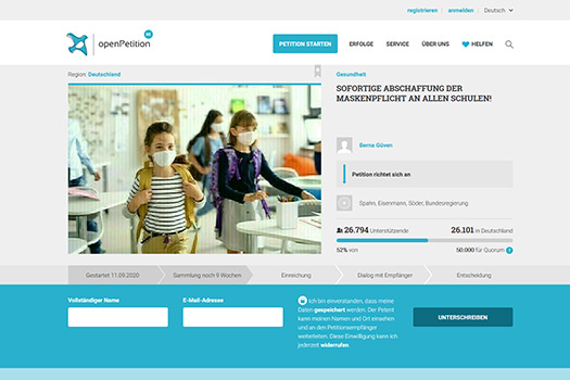 Online Petition MITMACHEN!